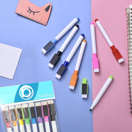 Whiteboardstiften zwart 5 stuks met smalle punt