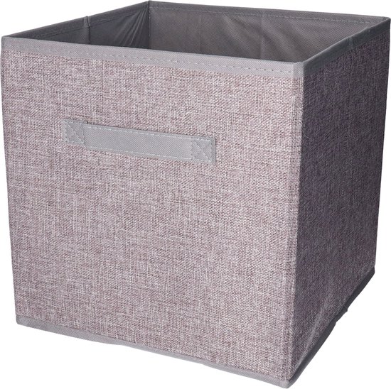 Set de 5x paniers de rangement / débarras gris anthracite 30 x 30 x 30 cm