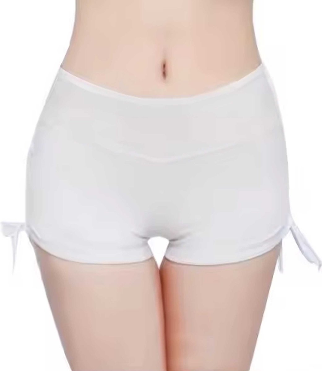 RedParrot Zwembroek voor vrouwen - Elastische taille - Mode - Short - Bikini onderkant - Zwemmen - Zomer Wit