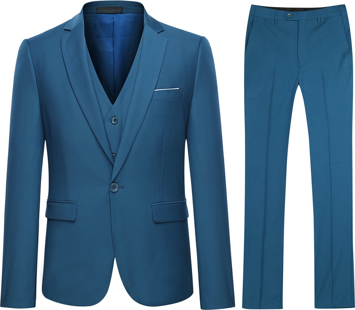 ALLTHEMEN Heren 3-Piece Suit - Heren casual pak voor zaken - 2XL
