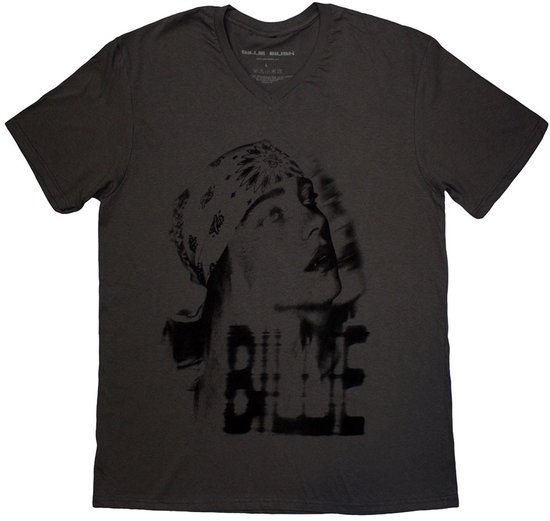 Billie Eilish - T-shirt homme avec photo bandana ton sur ton - L - Grijs