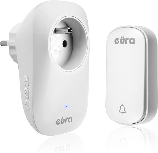 CEEZAM Draadloze plug-in deurbelset met stopcontact 38 melodieën 100 meter bereik wit kopen