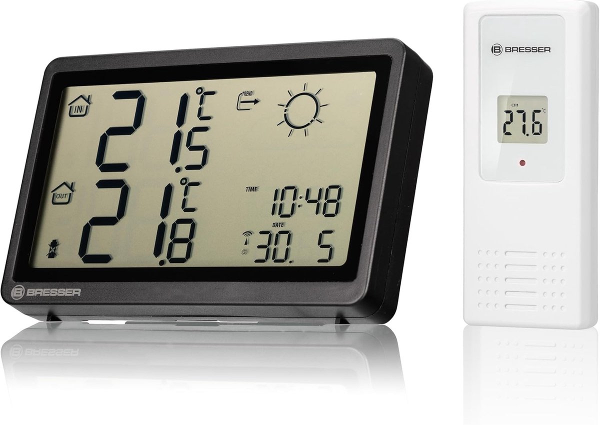 Draadloos Weerstation met Nauwkeurige Temperatuurmetingen en Weersvoorspelling