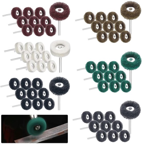 Schuurwiel POWERTOOL 40 Stks Buffing Polijsten Wiel Set voor Dremel Rotary Tool Slijpen Accessoires