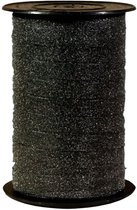 Glitter krullint Lido zwart – 10 mm × 100 m – Cadeaulint