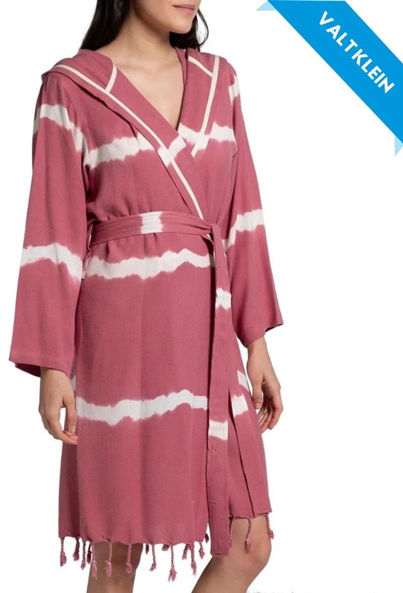 Tie Dye Badjas Dusty Rose
