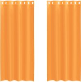 Bol.com vidaXL - Gordijnen - voile - met - doorvoertules - 2 - st - 140x245 - cm - oranje aanbieding