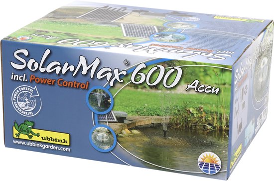 Ubbink - SolarMax 600 - Fonteinpomp op zonne-energie - met eigen accu - vijverpomp