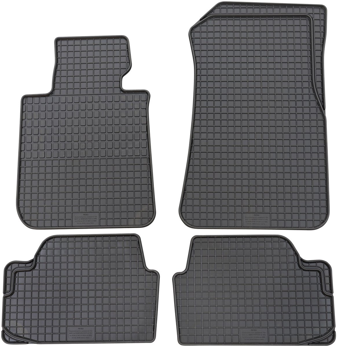 Rubbermatten BMW 2-serie F22 2013-2021 (e81/E82/E87/E88) (complete set) - Petex