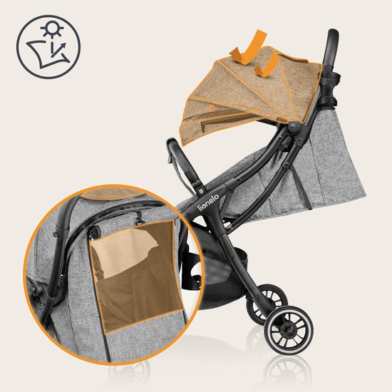 Lionelo Buggy Julie One - Kinderwagen Premium - Automatisch opvouwen - Wandelwagen tot 22 kg - Comfortabele zitje van LIONELO — afbeelding 3