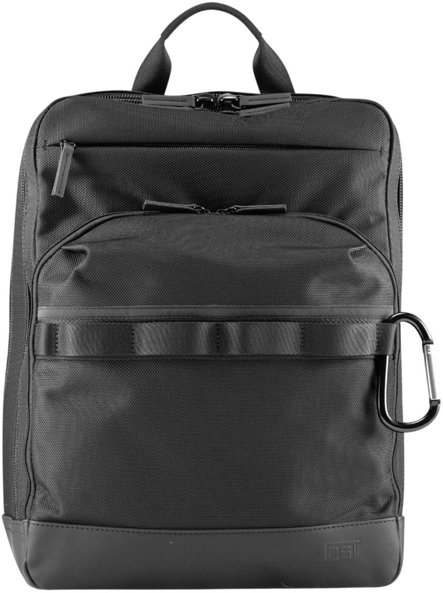 JOST Laptop rugzak Rugzak met laptopvak Balling Daypack Backpack Black Zwart