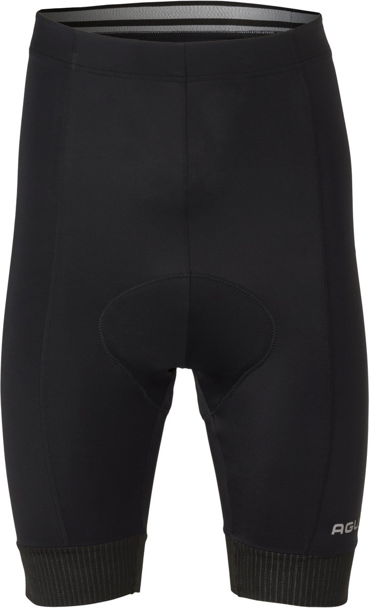 AGU Essential - Fietsbroek - Wielrenbroek met Core Pad zeem - Heren - M - Zwart - Reflecterende details - Elastische manchetten