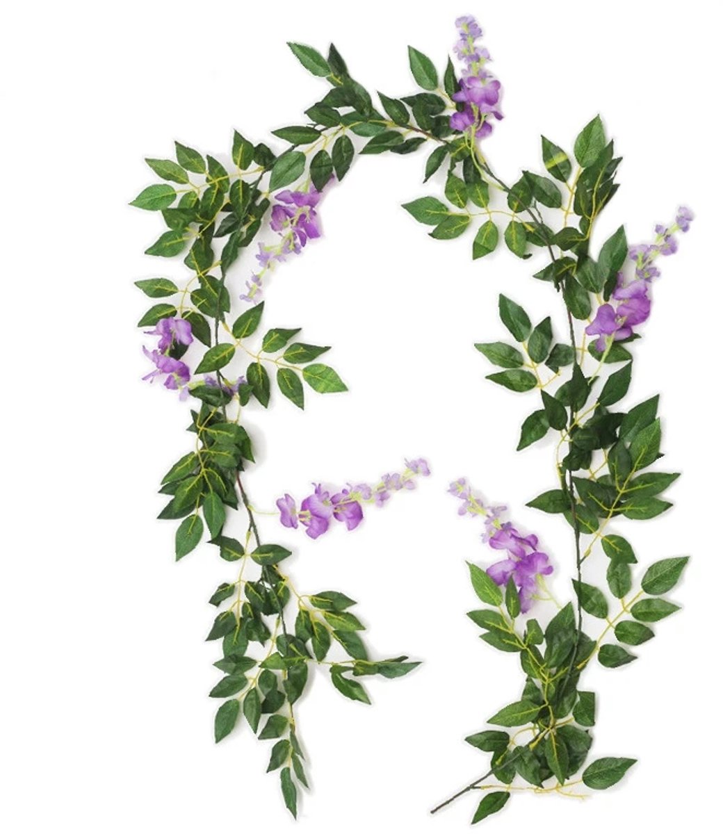 Home & Marker - Wisteria Kunstbloem - Nep Bloemen - Nepbloemen - Kunst Bloemen - Kunstplant - Kunstplanten voor Buiten - WISBLOOM