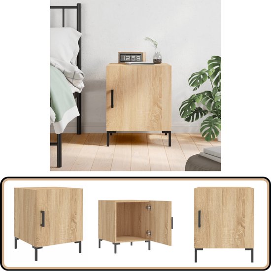 Ozzy nachtkastje hoog hout - zwart € 119,- ⋆ WOOOD ⋆ Löwik Meubelen