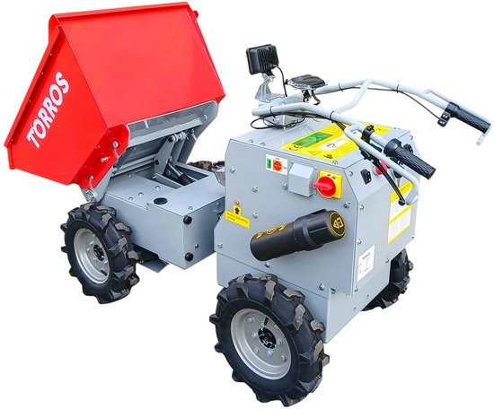 Elektrische knikdumper 4x4 wielaandrijving 350kg 158 l hydraulisch kippen, batterij 48V Torros MED303HK van Torros — afbeelding 4