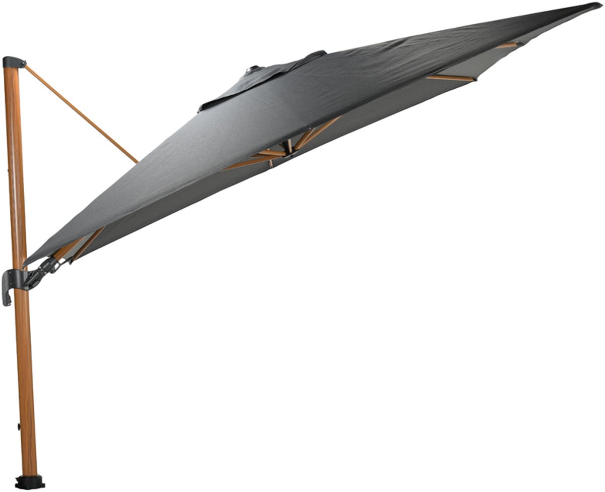 Garden Impressions Hawaii Big Pole II zweefparasol 350x350 teak/royal anthracite – foto 6