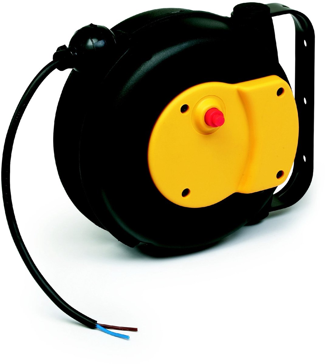 Kabelhaspel 5 m 3G 1,5 mm² 230V Polypropyleen met automatische oprol en zwenkbare muurbeugel Zeca 9004