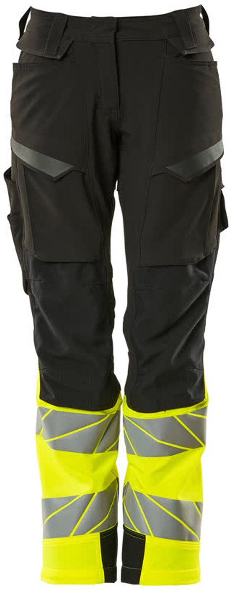 Mascot Accelerate Safe Broek met kniezakken 19178-511 - Zwart/hi-vis geel - C52 - 76