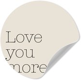 WallCircle® - Papier peint cercle 50x50 cm - Stickers muraux minimalistes - Amour - Beige - Cercle mural salon - Cercle mural chambre - Décoration murale autocollante - Accessoires de Décoration murale