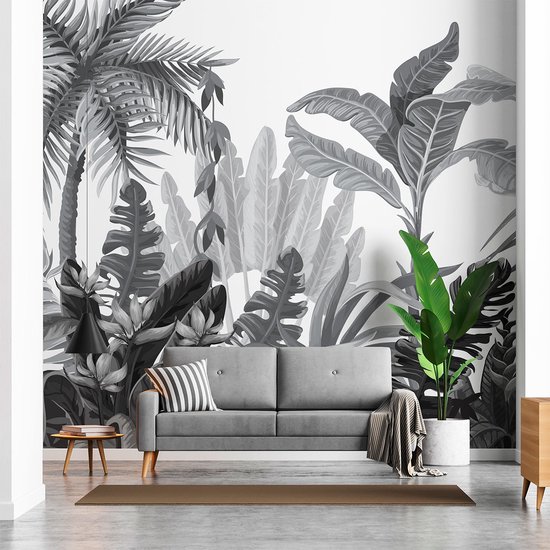 Papier peint panoramique jungle préencollé tropicale humide H 250 x L ...
