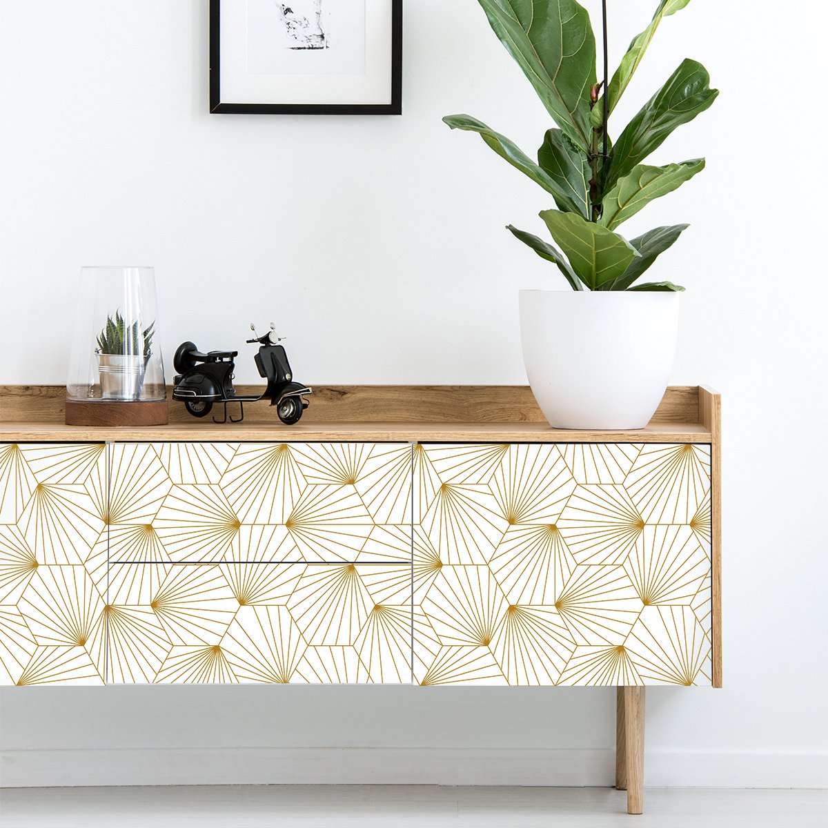 Ambiance Sticker Scandinavische meubelsticker Frankq 60 x 90 cm Multi color