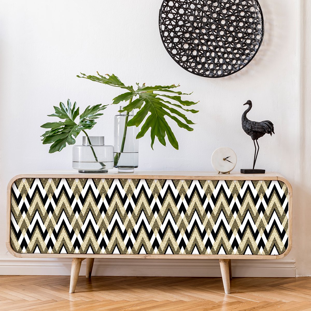 Ambiance Sticker Scandinavische meubelsticker, Inuk-design, 60 x 90 cm Multi color