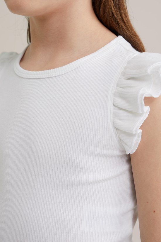 WE Fashion Filles - T-shirt court avec volants