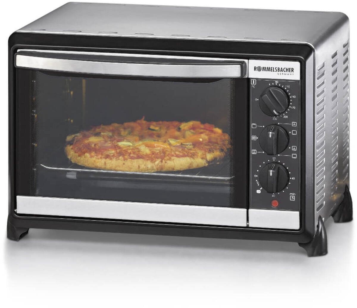Rommelsbacher BG 1055/E - vrijstaande oven - RVS/Zwart