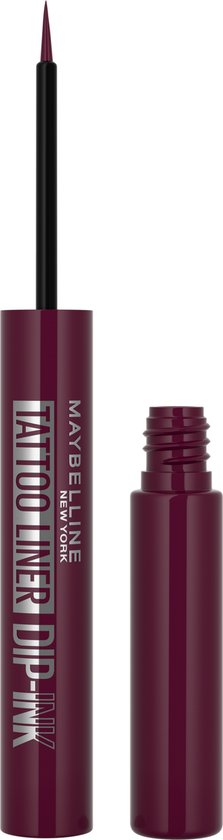 Maybelline Tattoo Liner Dip-Ink vloeibare eyeliner, burgundy kleur.