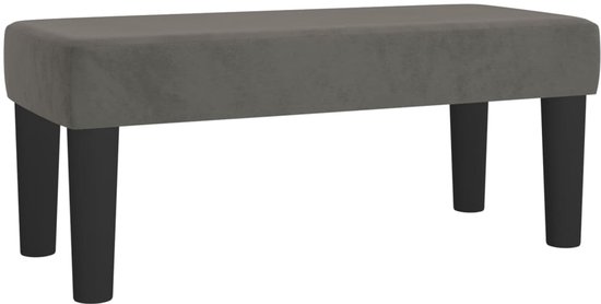 vidaXL Boxspring met matras - Fluweel Donkergrijs - 120x200 cm Boxspringbed - Donkere Kleuren - Velvet Meubilair - Tweepersoons Bed - Verstelbare Hoofdbord