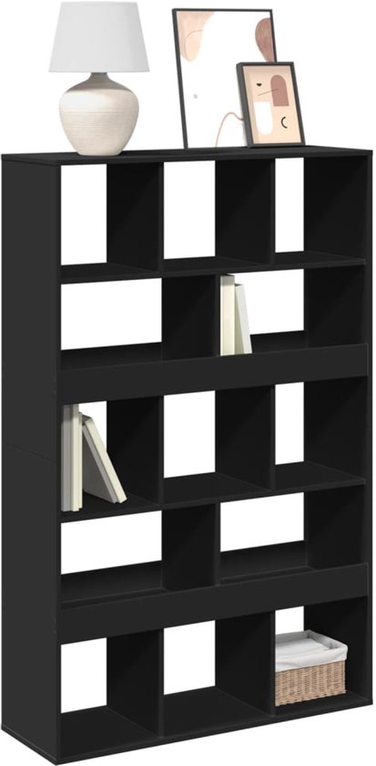 Boekenkast 50x33x153 cm bewerkt hout zwart | -nl
