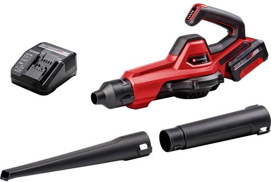 Einhell Accu Universele Blazer GE-UB 18/250 Li E Kit - Power X-Change - 18 V/Li-ion - Blaassnelheid: 250 km/h - 3-delige buis - Elektr. snelheidsregeling met LED-indicatie - Incl. 4.0 Ah Accu en lader