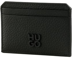 HUGO Leren Kaarthouder Nesh Cardcase Black Zwart