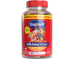 Dagravit Kids Paw Patrol Multivitaminen 3-5 jaar - Vitamine C en Zink ondersteunen het immuunsysteem - Voordeelverpakking - 120 gummies