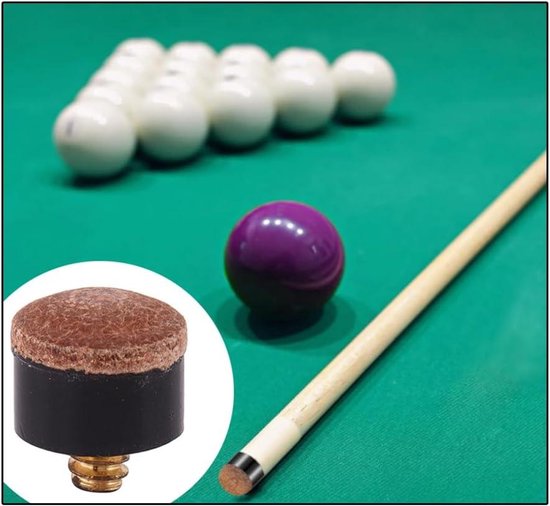10 stuks 13 mm schroeftips voor zwembadkeu - Vervangende lederen tips voor zwembadsticks en snooker (bruin) — afbeelding 4
