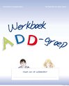Werkboek ADD-groep met illustraties van Joanne Luijmes. Twee kinderhoofden en een tekstveld.