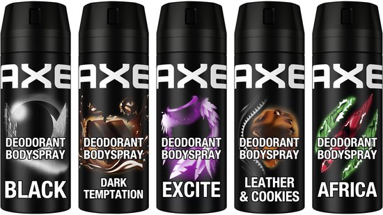 AXE - Deodorant Bodyspray Mixset - 5 x 150 ml - Voordeelverpakking