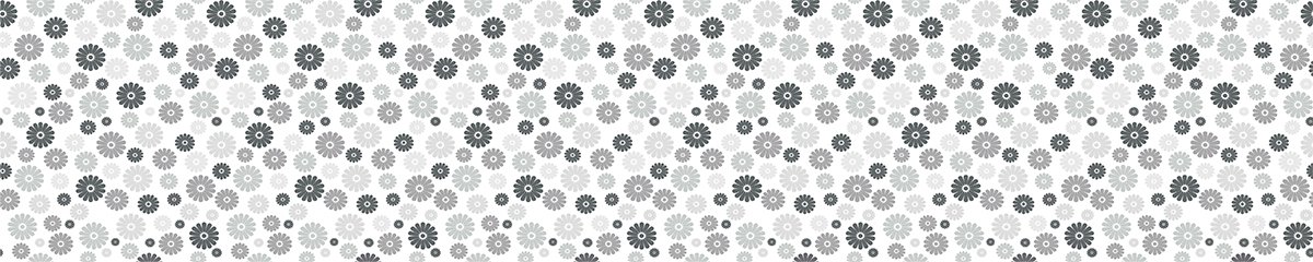 Privacy raamfolie - Lange grijze tinten met bloemen - Raam- en douchedeurstickers - 40x200