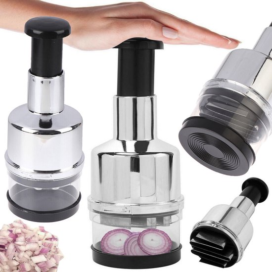 Handmatige groentehakker - Eenvoudig en snel voedsel hakken - Multifunctionele en moeiteloze voedsel hakmolen met 6 messen - Multihakker - blender - mixer - hakmolen - hakmolen - uiensnijder - chopper - 63201 van aayan — afbeelding 5