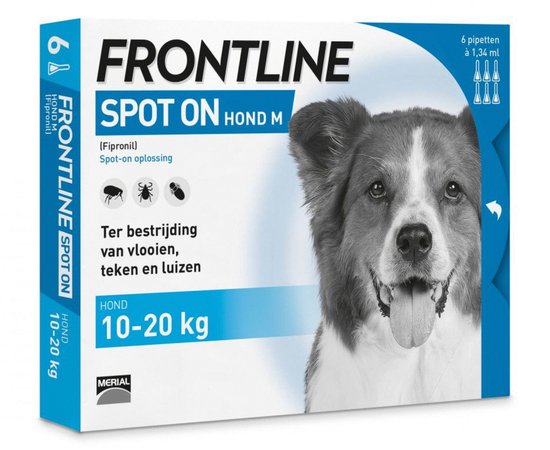 Frontline Spot-On - M - Anti Vlooienmiddel - Hond - 4 pipetten