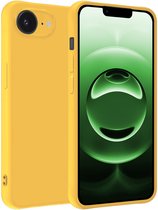 Coque adaptée pour iPhone 16 Coque arrière en Siliconen - Coque adaptée pour iPhone 16 Coque de protection - Jaune