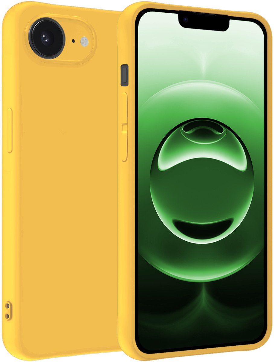 Hoesje Geschikt voor Apple iPhone 16e - Sterk & Shockproof - Hoes Cover - Siliconen Case - Geel