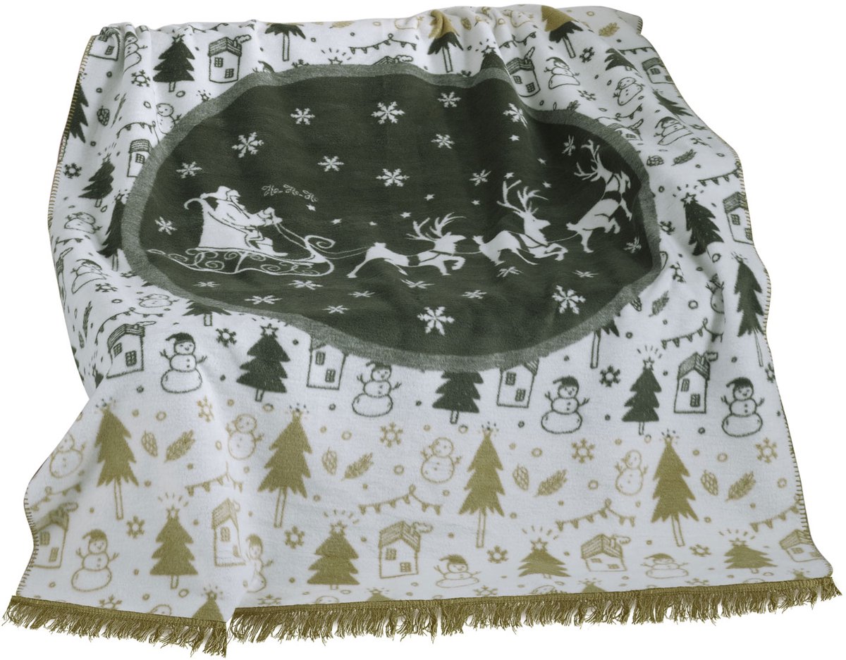 Luxe Katoenen Deken T (24161A) – 150x200 cm – Met Franjes – Zacht & Functioneel – 450 g/m²