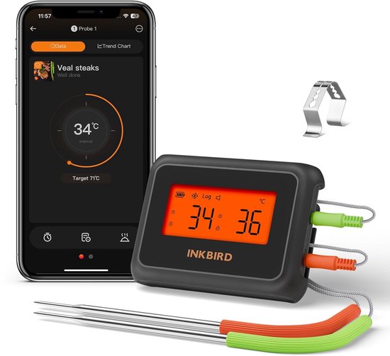 INKBIRD – WiFi vleesthermometer – BBQ / barbecue thermometer – 4
