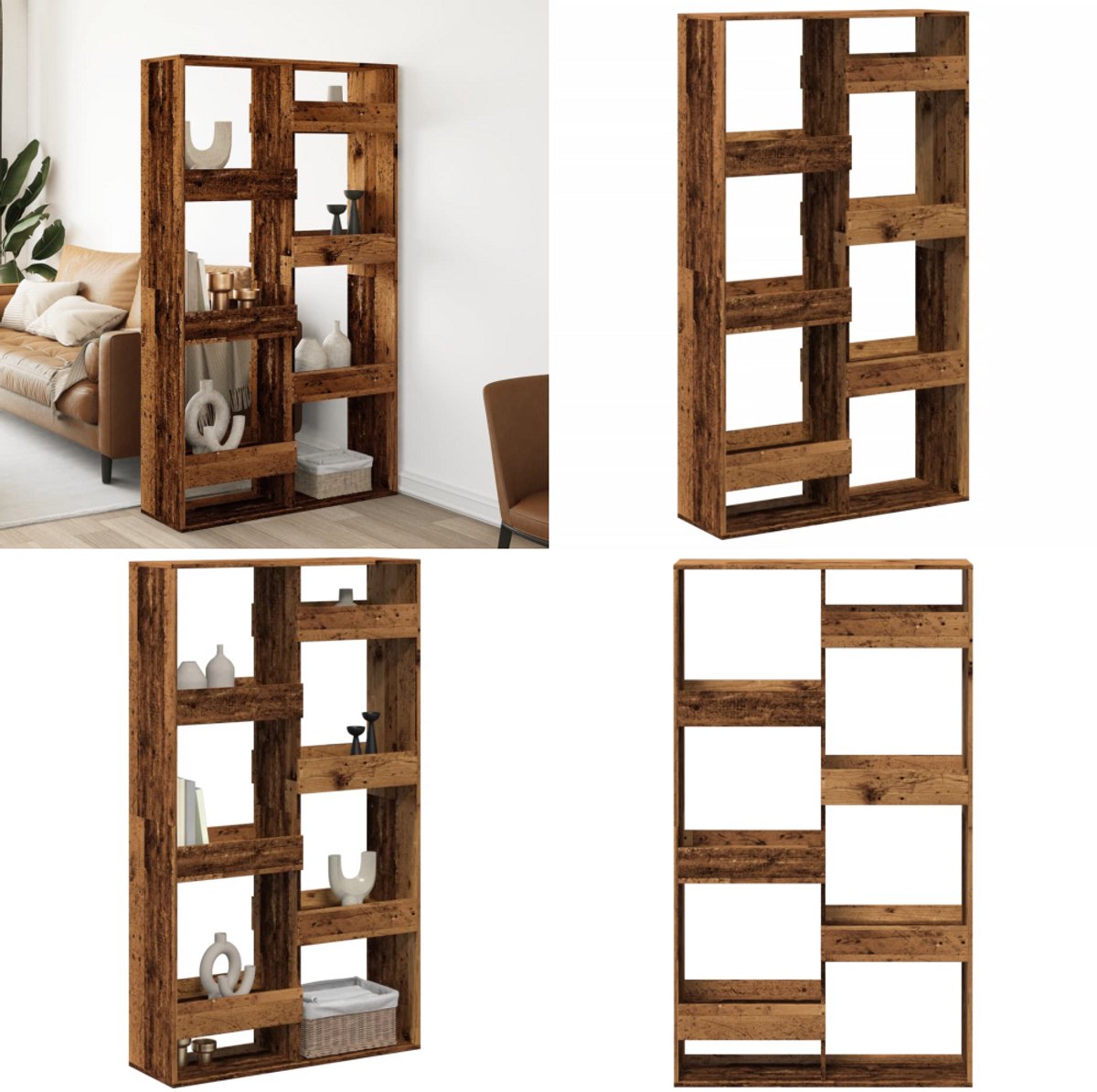 Maison Exclusive - Bibliothèque/Séparateur De Pièce Gris Béton 100x33x94,5 Cm | Leroy Merlin