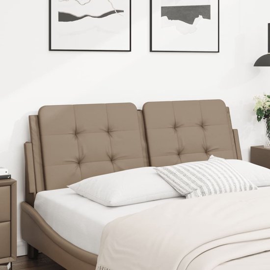 vidaXL Hoofdbordkussen Zadar 140 cm kunstleer grijs, hoofdbord kussen, kussen hoofdbord, hoofdbord bed kussen, hoofdeinde kussen, kussen hoofdeinde bed