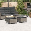 Opbergbankje met kussen 115x51x52 cm poly rattan grijs kopen