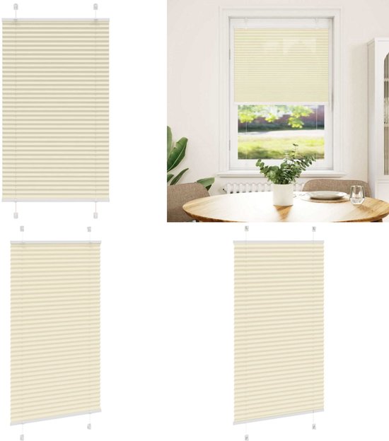 VidaXL Plisségordijn - Geplooide Jaloezieën - Plisse Blind Plisse Rolgordijn 45x200 Cm Stofbreedte 44 4 Cm Polyester