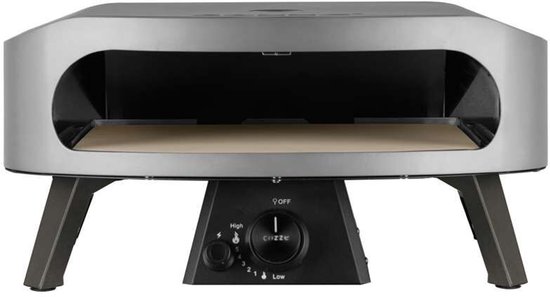 Cozze® 17" Classic pizza oven gas 30 mbar - krachtige 8,0 kW gas pizzaoven met U-vormige RVS brander, automatische ontsteking, thermometer en cordieriet pizzasteen - bakt grote authentieke pizza’s in 2 minuten - ideaal voor buiten koken — afbeelding 4