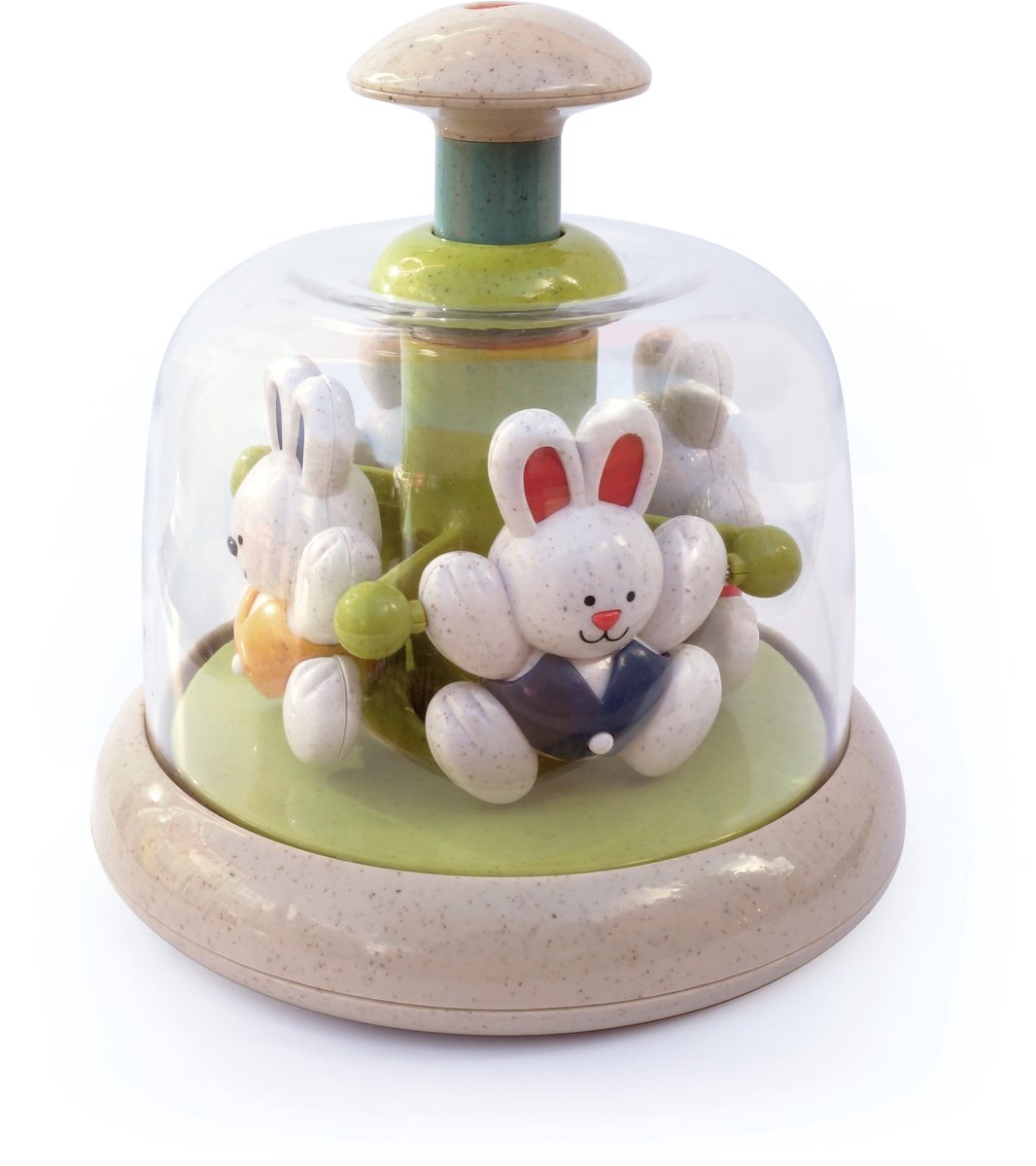 Tolo BIO Rabbit Carousel educatief babyspeelgoed - duurzaam en kleurrijk.